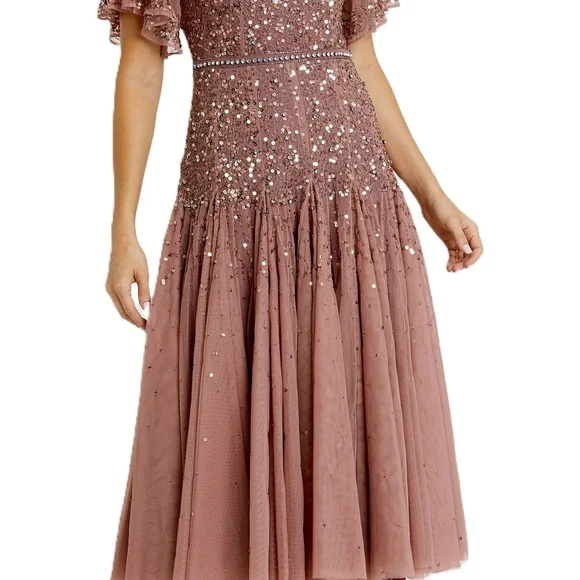 Beautiful *New W/tags* Mac Duggal Rose Sequin Dress - Picture 13 of 16